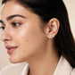 Luna Square Silver Stud Earrings image 1
