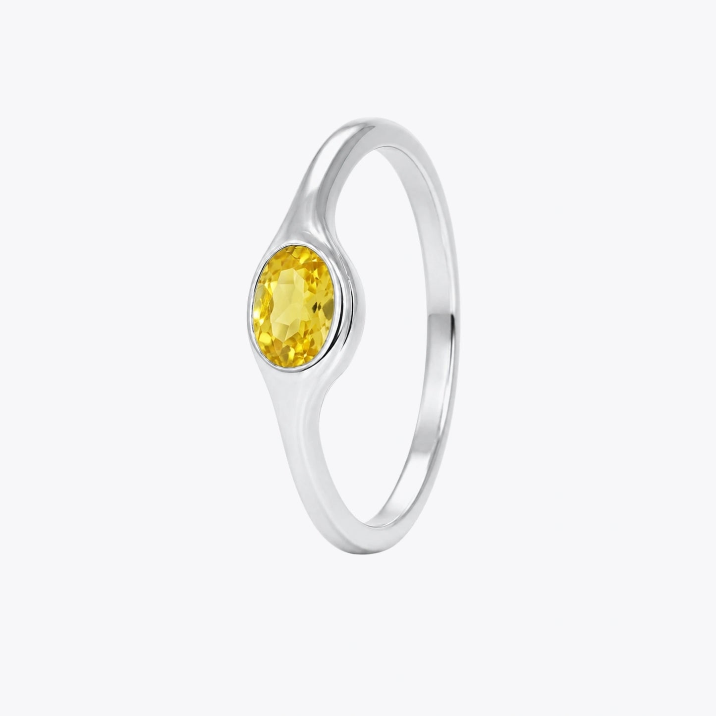 Oval Gemstone Silver Ring – 3 Colour Variation Collection image 5