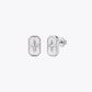 Luna Compass Silver Stud Earrings image 2