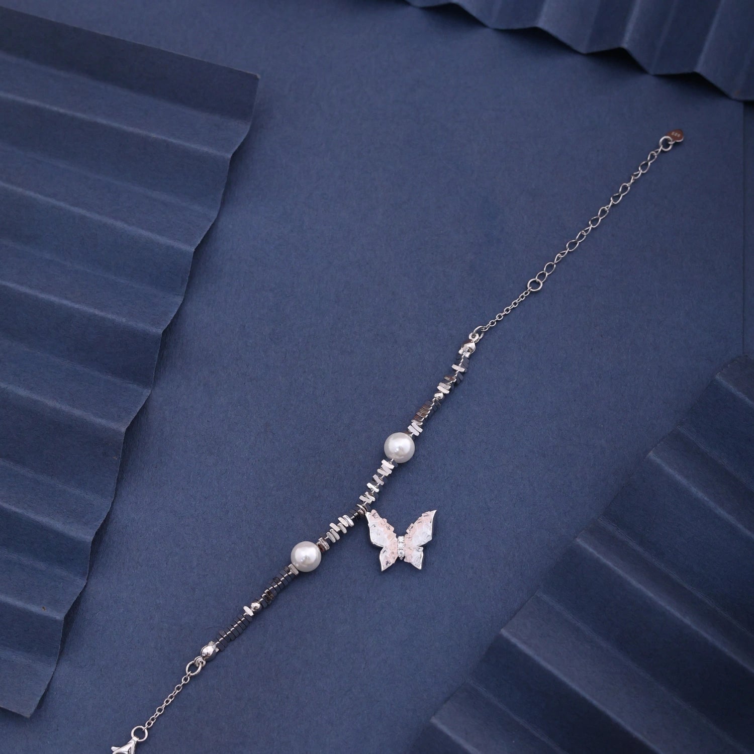 Iridescent Butterfly &amp; Pearl Bracelet image 3