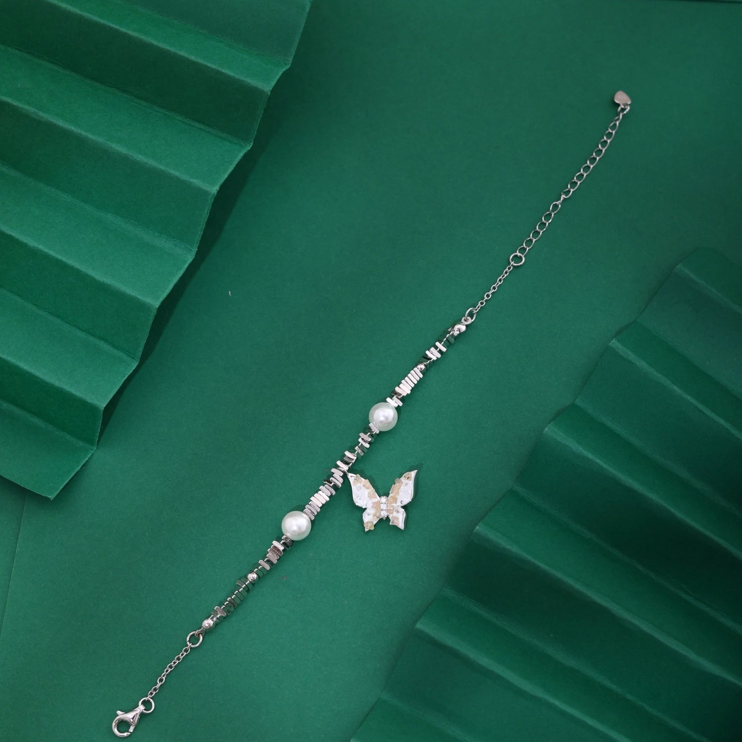 Iridescent Butterfly &amp; Pearl Bracelet image 9
