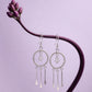 Silver Luna Circle Drop Earrings image 0