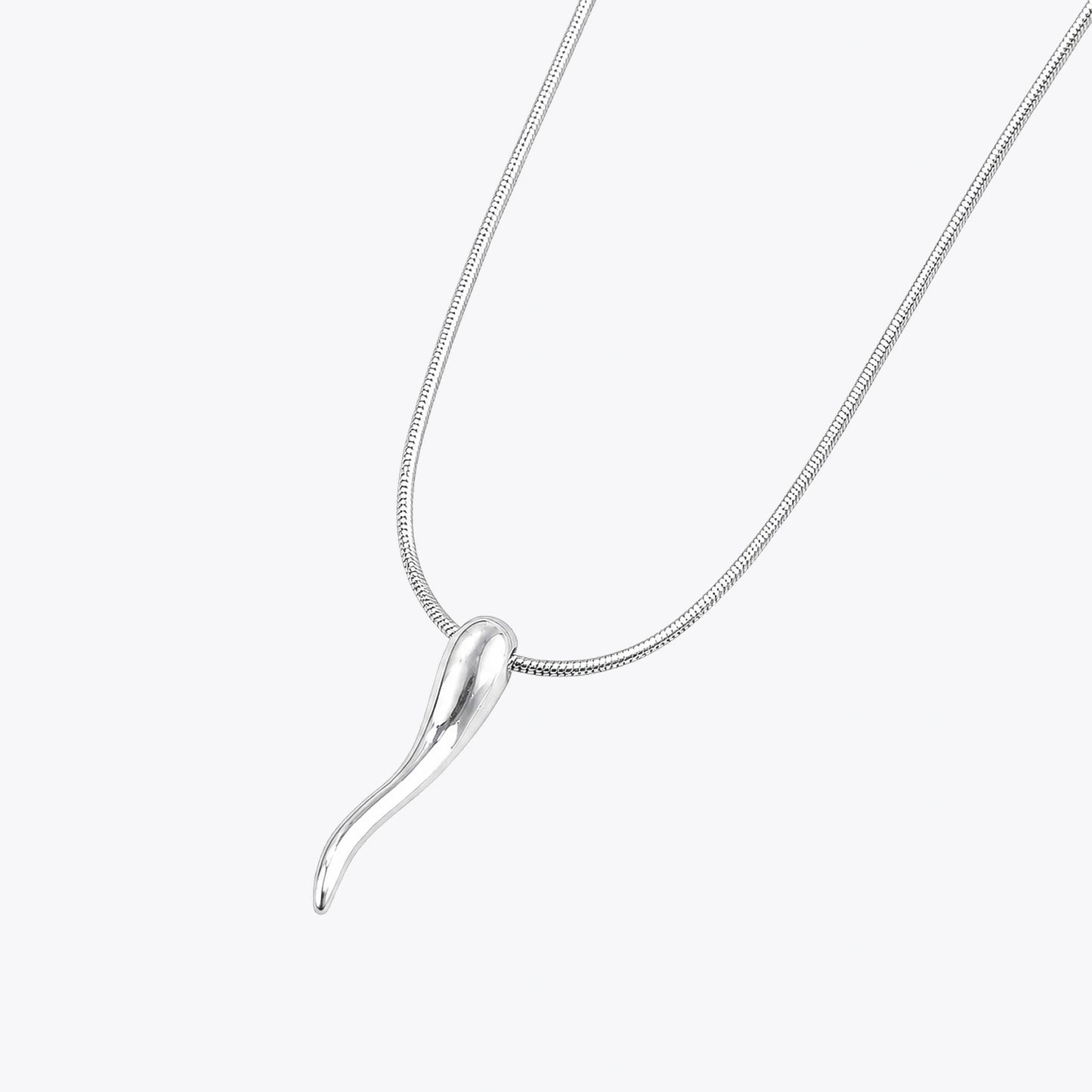 The Alencia Urban Cornetto Silver Pendant Necklace image 2