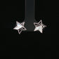 Black & White Star Stud Earrings