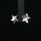 Black & White Star Stud Earrings