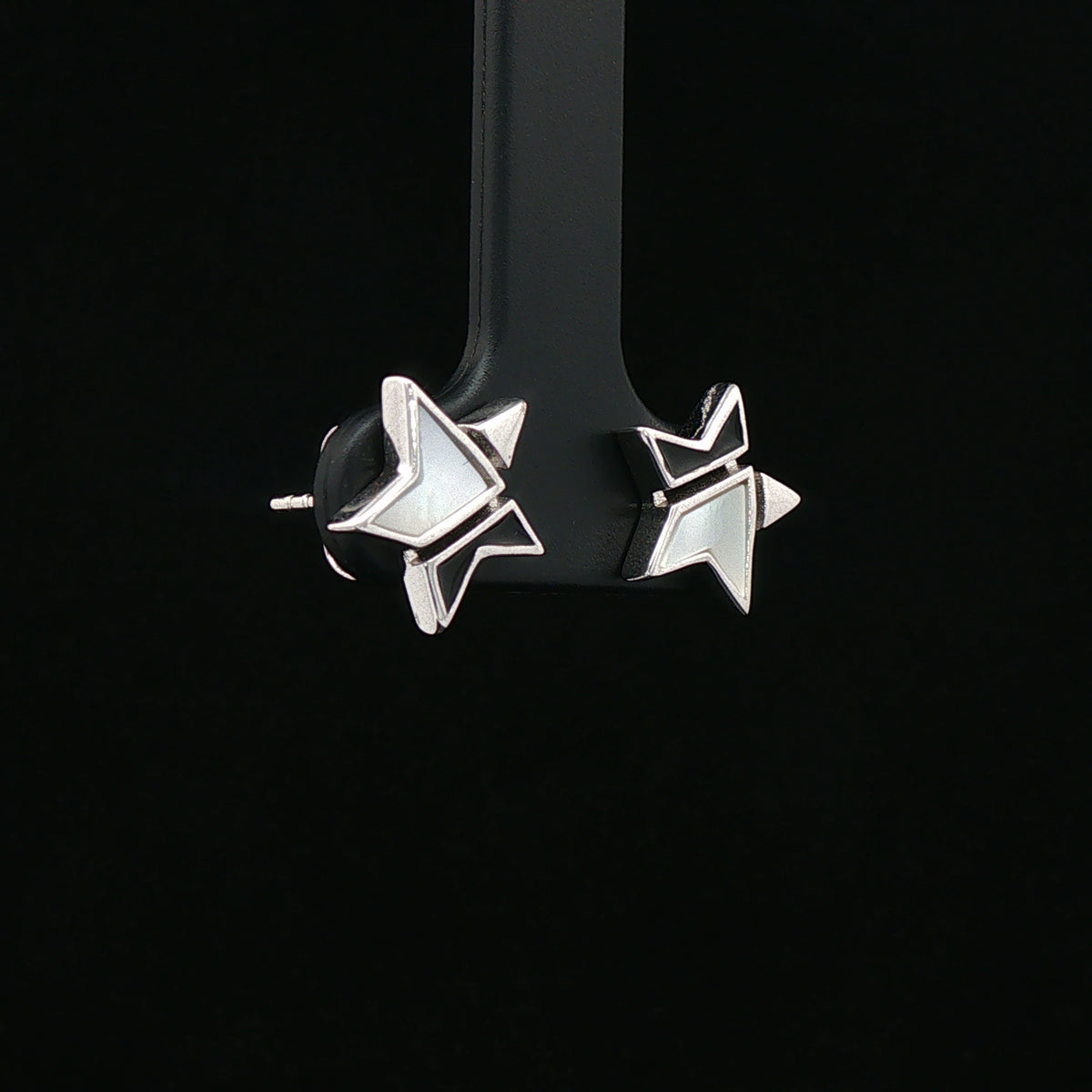 Black & White Star Stud Earrings