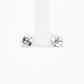Geometric Silver Square Stud Earrings