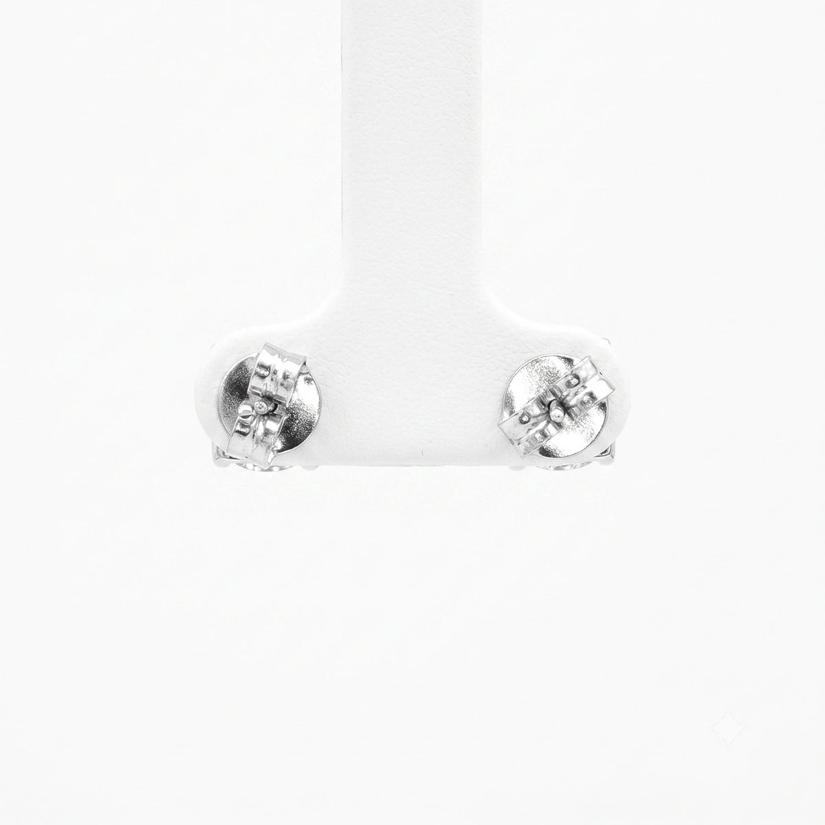 Geometric Silver Square Stud Earrings