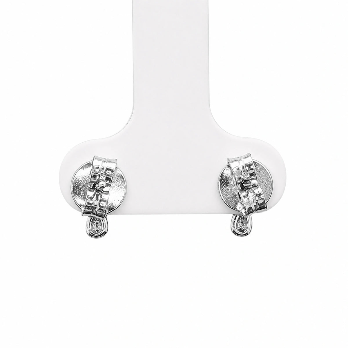 Pearl Teardrop Silver Stud Earrings