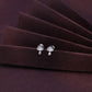 Pearl Teardrop Silver Stud Earrings