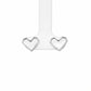 Minimal Heart Silver Stud Earrings