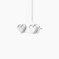 Minimal Heart Silver Stud Earrings