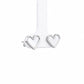 Minimal Heart Silver Stud Earrings