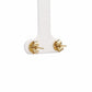 Golden Triangle Pearl Stud Earrings