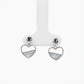 Heart Pearl Silver Drop Earrings