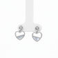 Heart Pearl Silver Drop Earrings
