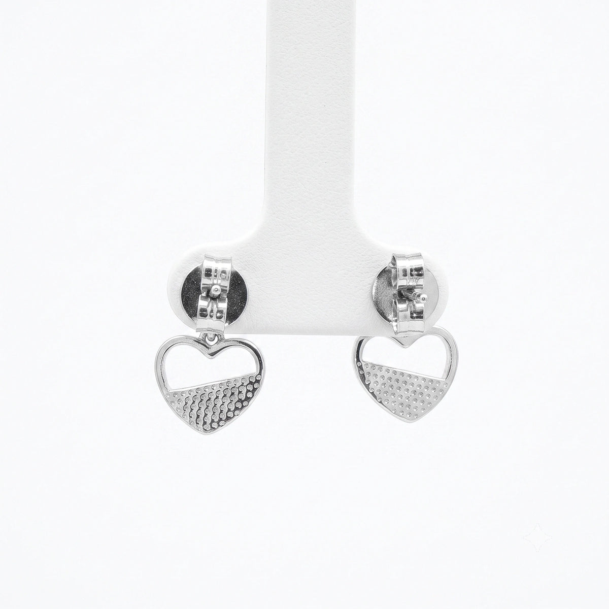 Heart Pearl Silver Drop Earrings