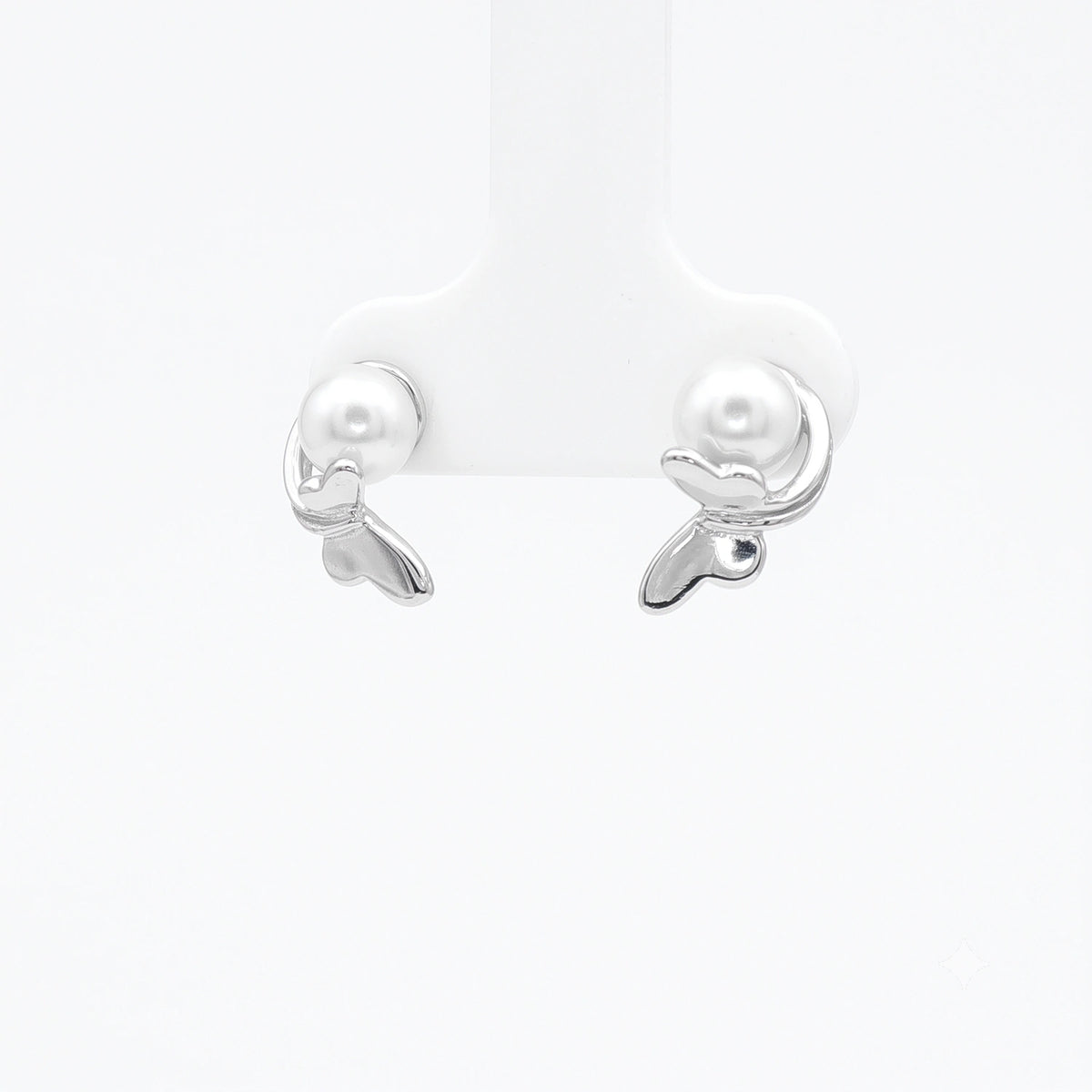Butterfly Pearl Stud Earrings