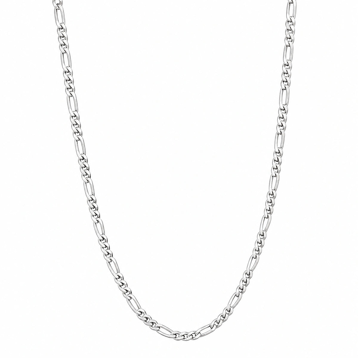 Alencia Classic Figaro Silver Chain