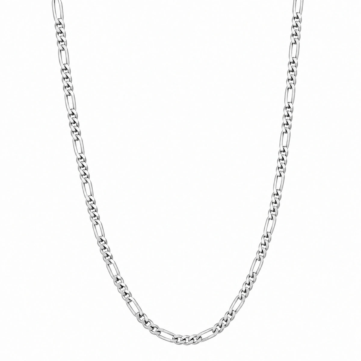 Alencia Classic Figaro Silver Chain
