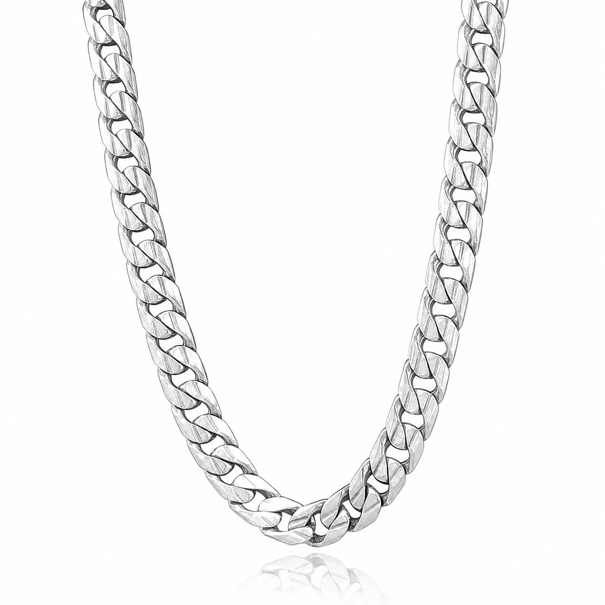 Alencia Limited Edition Cuban Link Silver Chain Necklace