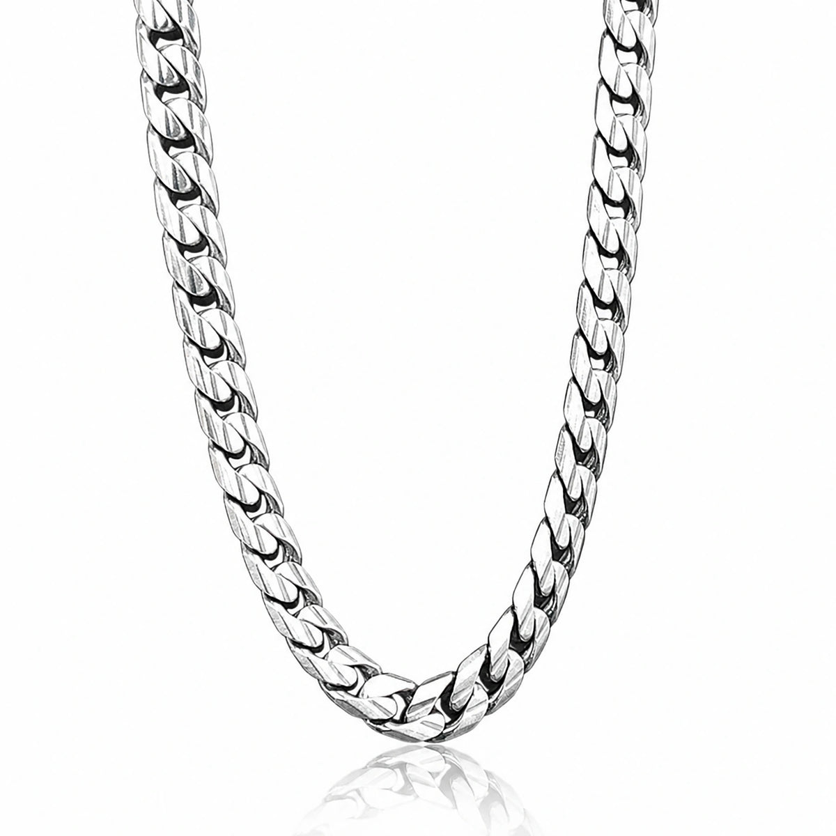 Alencia Limited Edition Cuban Link Silver Chain Necklace