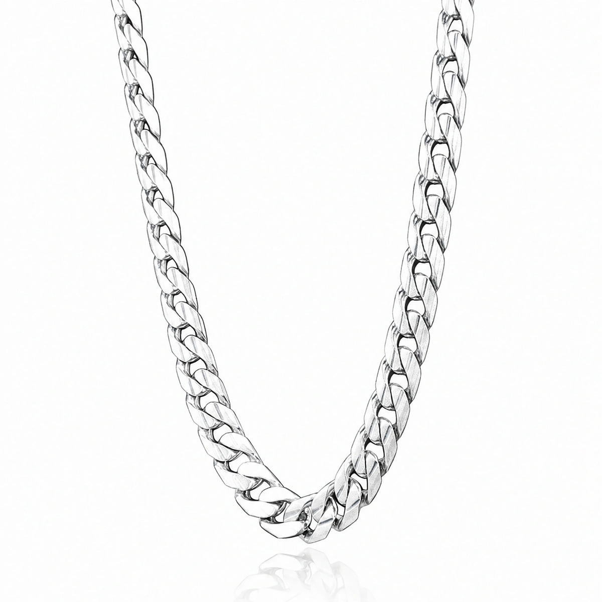 Alencia Limited Edition Cuban Link Silver Chain Necklace