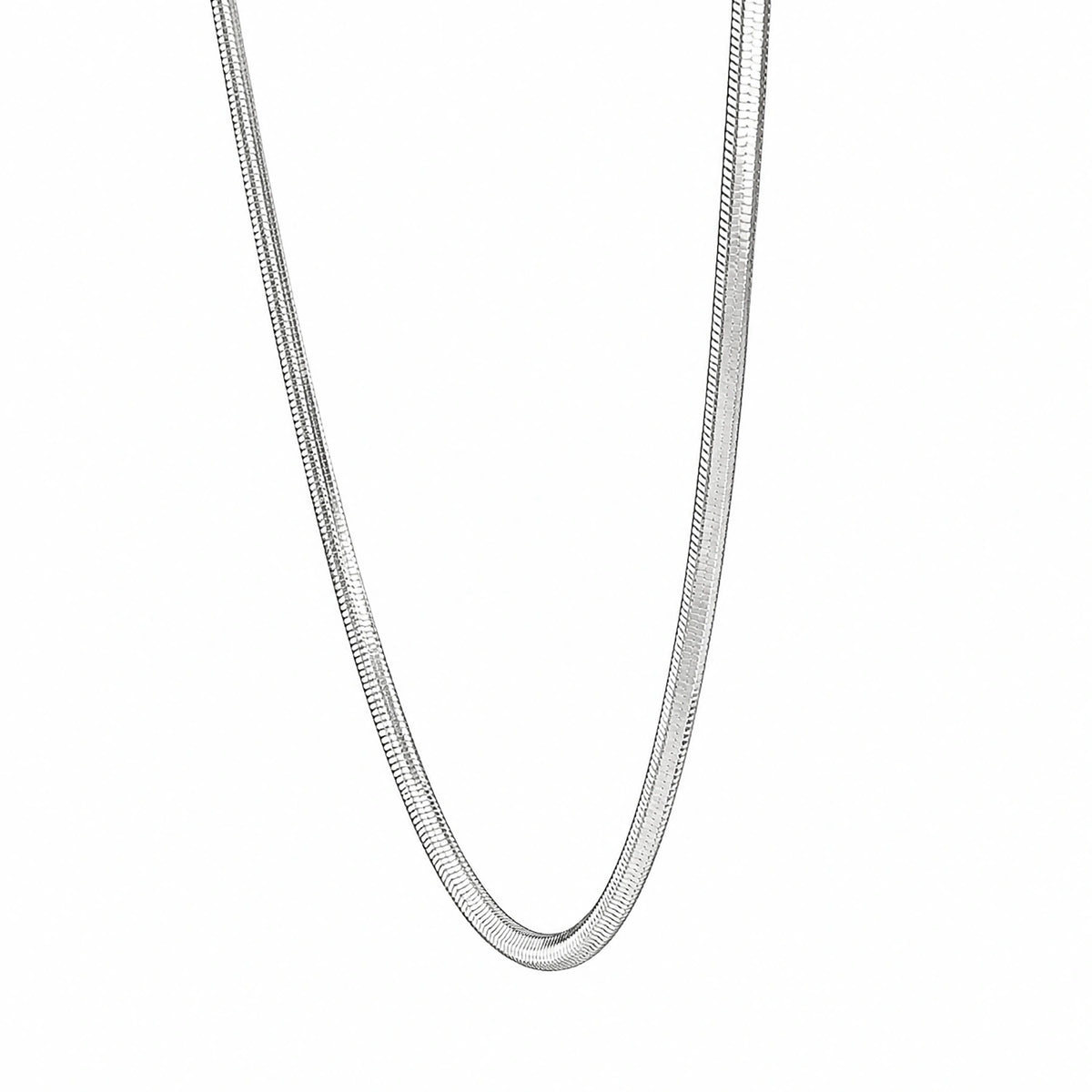 Alencia Limited Edition Snake Chain Silver Necklace