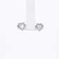 Silver Heart Mother-of-Pearl Stud Earrings