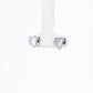 Silver Heart Mother-of-Pearl Stud Earrings