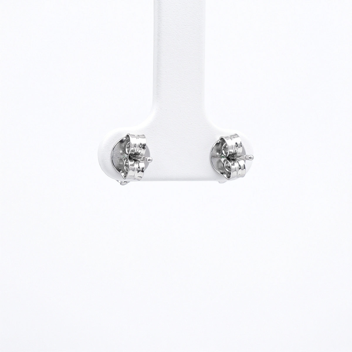 Silver Heart Mother-of-Pearl Stud Earrings