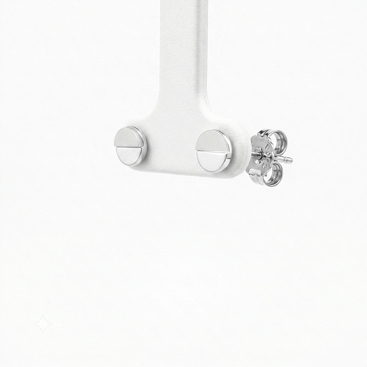Half Moon Mother of Pearl Stud Earrings