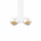 Two-Tone Heart Stud Earrings