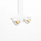 Two-Tone Heart Stud Earrings