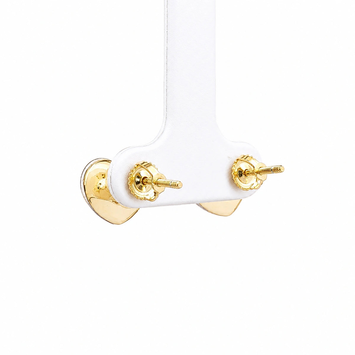 Two-Tone Heart Stud Earrings