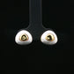 Dual-Tone Pebble Stud Earrings