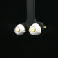 Dual-Tone Pebble Stud Earrings