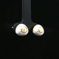 Dual-Tone Pebble Stud Earrings