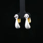 Two-Tone Teardrop Drop Earrings
