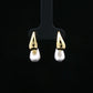 Two-Tone Teardrop Drop Earrings