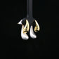 Two-Tone Teardrop Drop Earrings