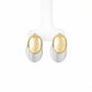 Two-Tone Oval Stud Earrings