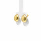 Two-Tone Oval Stud Earrings