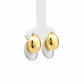 Two-Tone Oval Stud Earrings