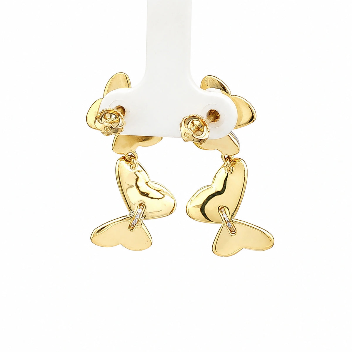 Two-Tone Butterfly Drop Earrings