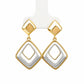 Dual-Tone Geometric Drop Earrings