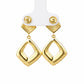 Dual-Tone Geometric Drop Earrings