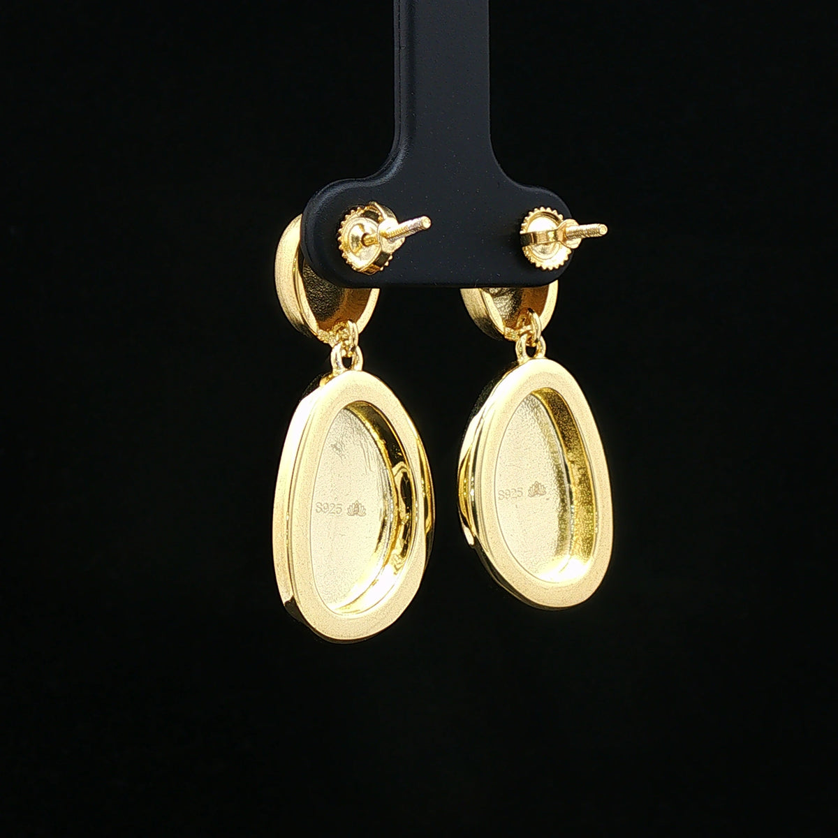 Two-Tone Brushed Teardrop Earrings