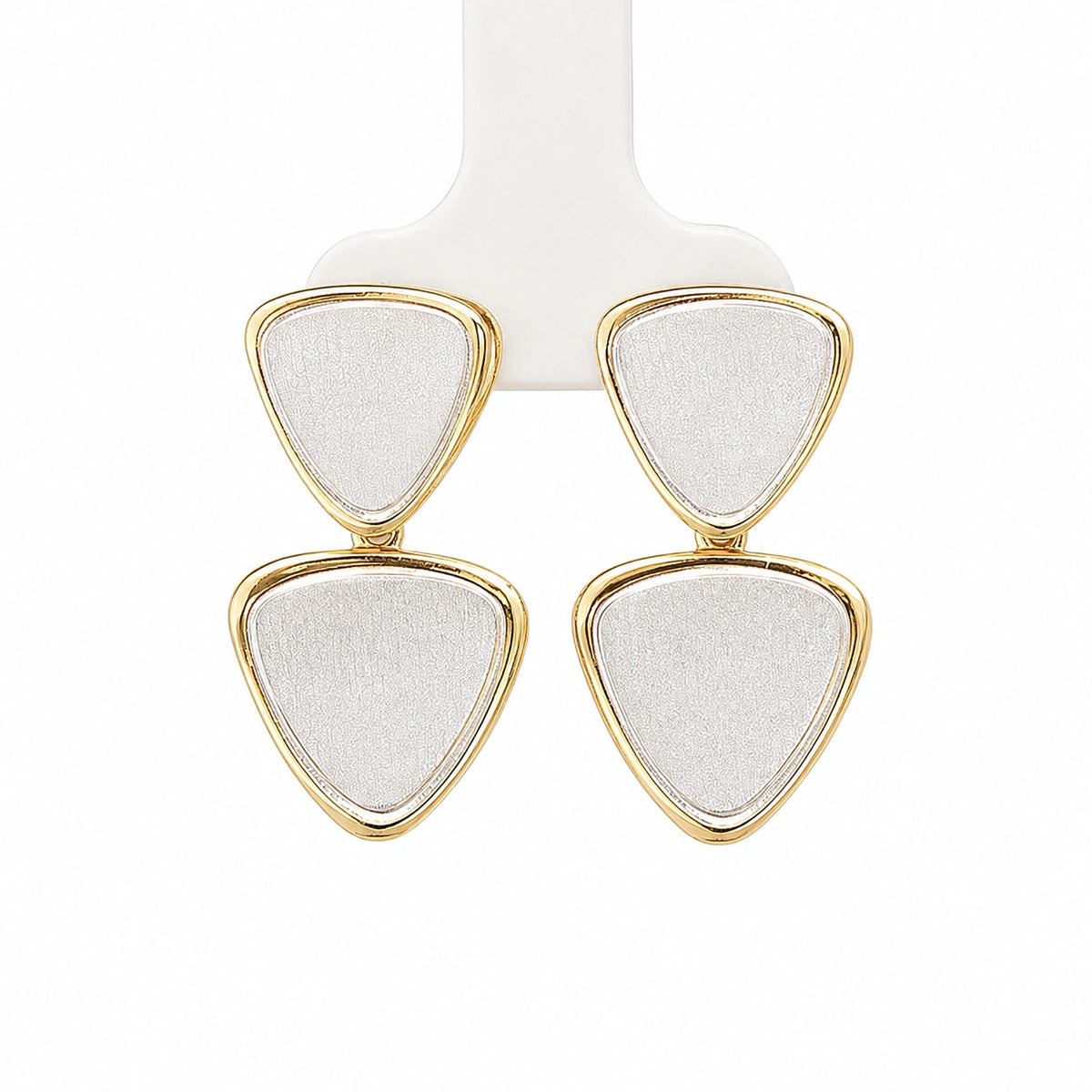 Golden Triangle Drop Earrings