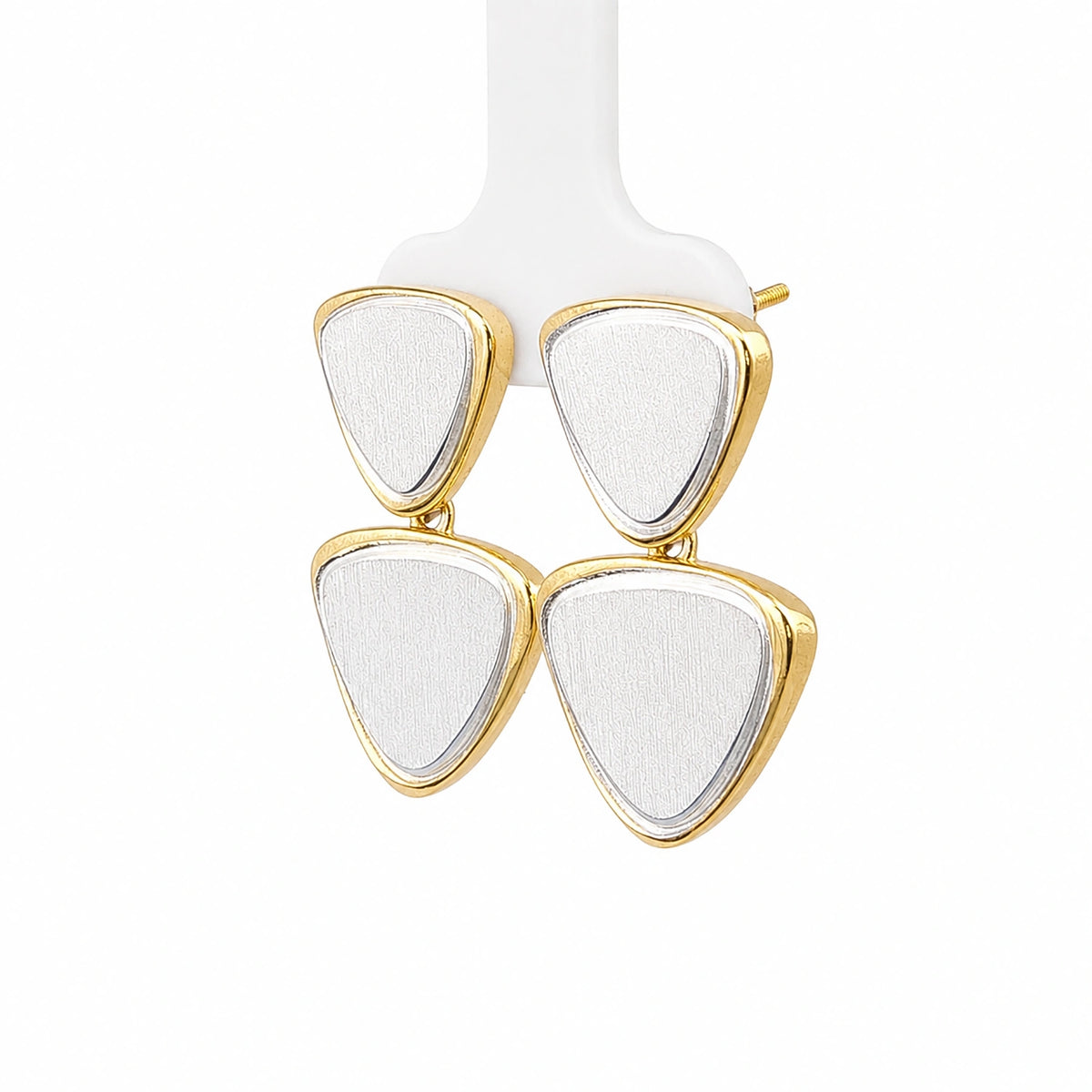 Golden Triangle Drop Earrings